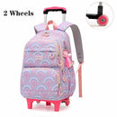 Waterproof Printed School Bags Set with or without Wheels for Kids