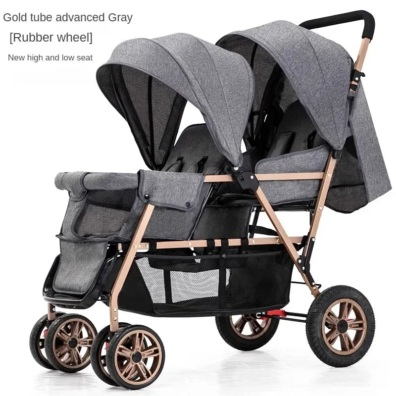 Lightweight Front &amp; Back Seats Baby Pushchair