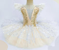 Girls' Sequin Short-Sleeve Fluffy Princess Dresses childrensterritory