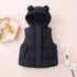 Kids Cotton Padded Hooded Sleeveless Waistcoats childrensterritory