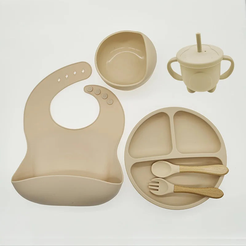 Baby 6/8-piece Silicone Tableware Set