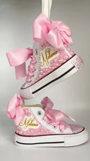 Personalized Rhinestone Design Kids Canvas Shoes childrensterritory