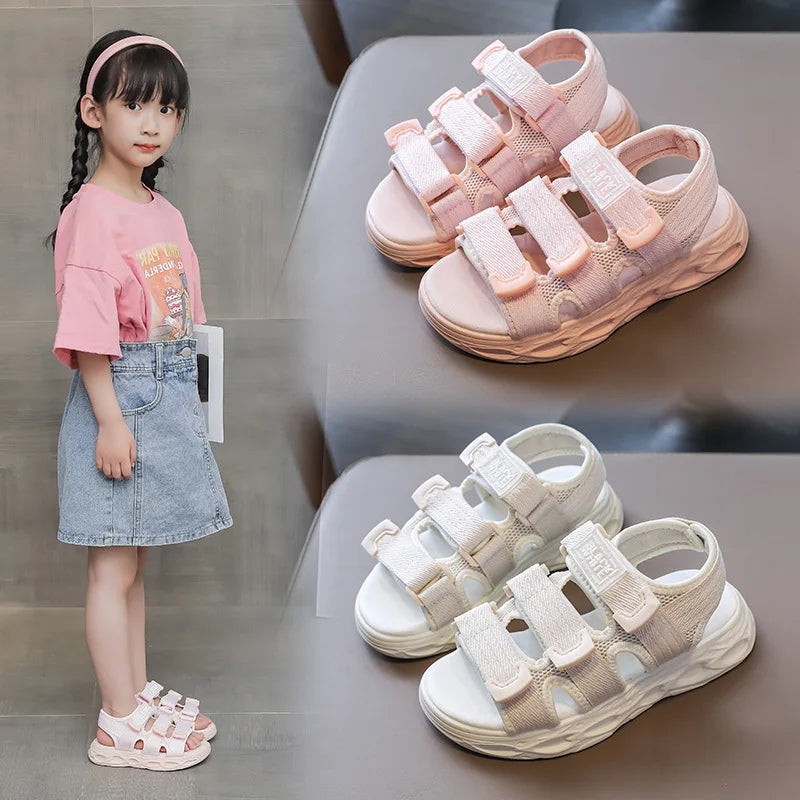 Summertime Thick-soled Wedge Sandals for Kids Girls childrensterritory