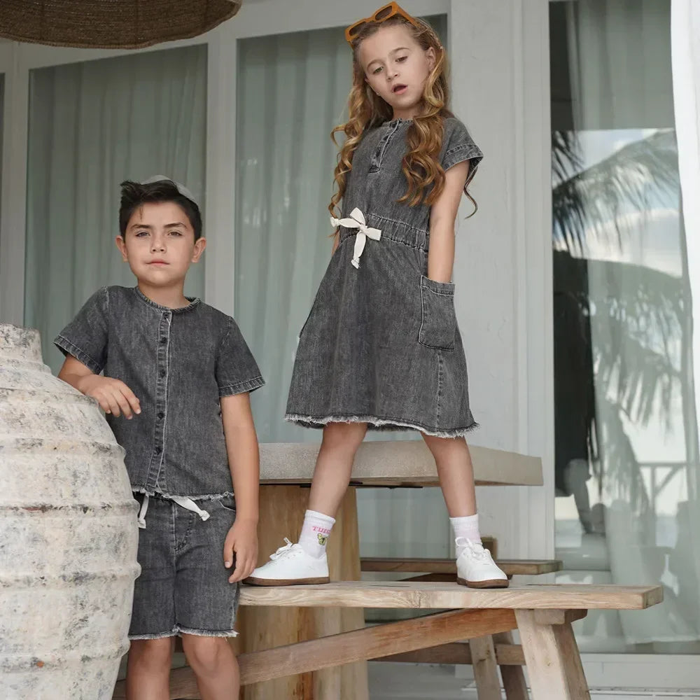 Baby/Kids Cotton Washed Denim Clothing Collection childrensterritory