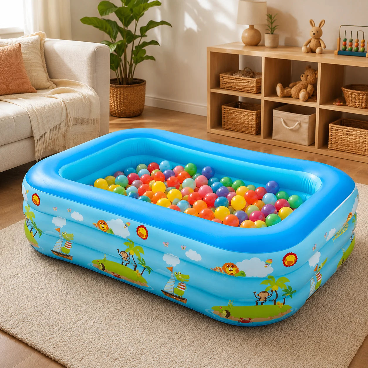 Rectangular Large Inflatable Swimming Pool Kids Outdoor Toy