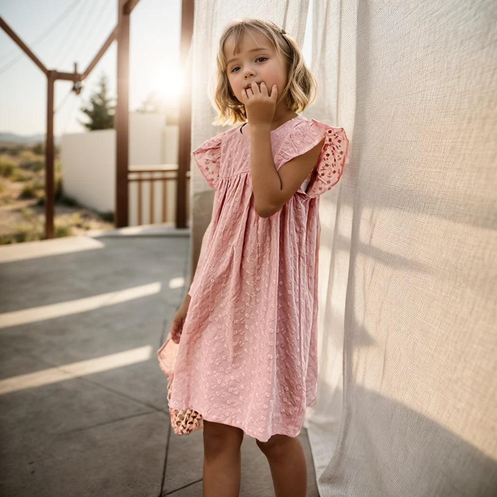 Kids/Teen Girls Floral Pattern Casual Style Dress For Summer
