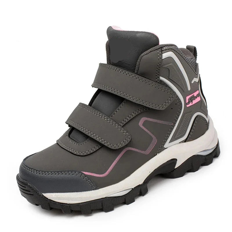 Anti-slip Kids Boys Ankle Boots with Motorcycle Hook and Loop childrensterritory