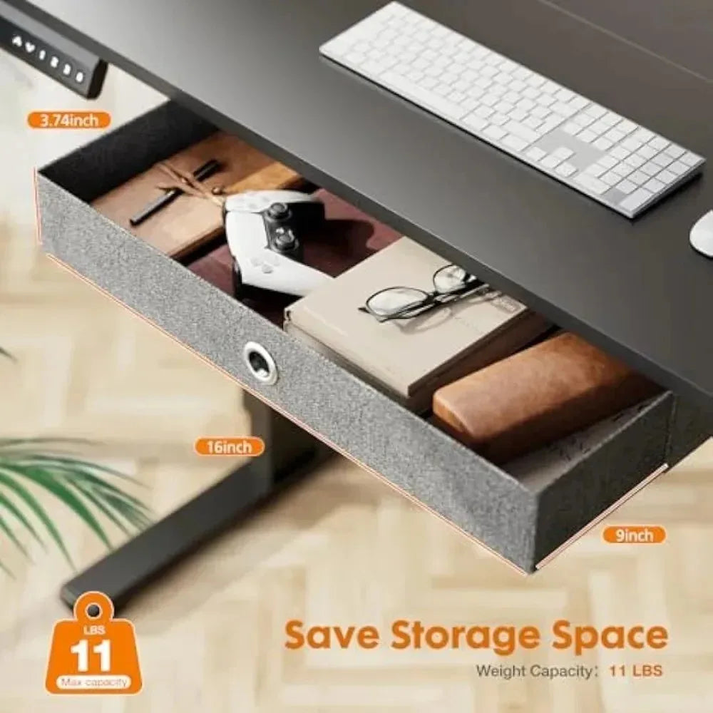 Adjustable Electric Standing Desk with Storage