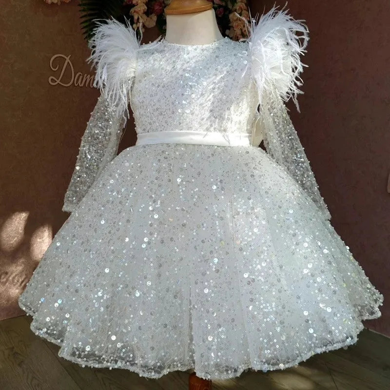 Kids Girls Sequins Tutu Birthday/Wedding Party Dress childrensterritory