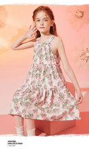 Little Girls' Floral Pattern Sleeveless Summer Party Dresses