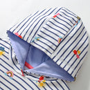 Girls Striped Cotton Hoodies for Autumn Spring childrensterritory