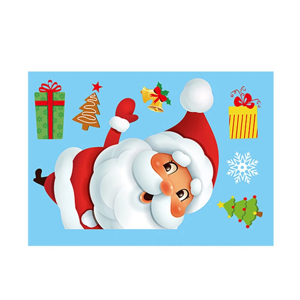 Santa Claus Snowflake Christmas Window/Wall Decals childrensterritory