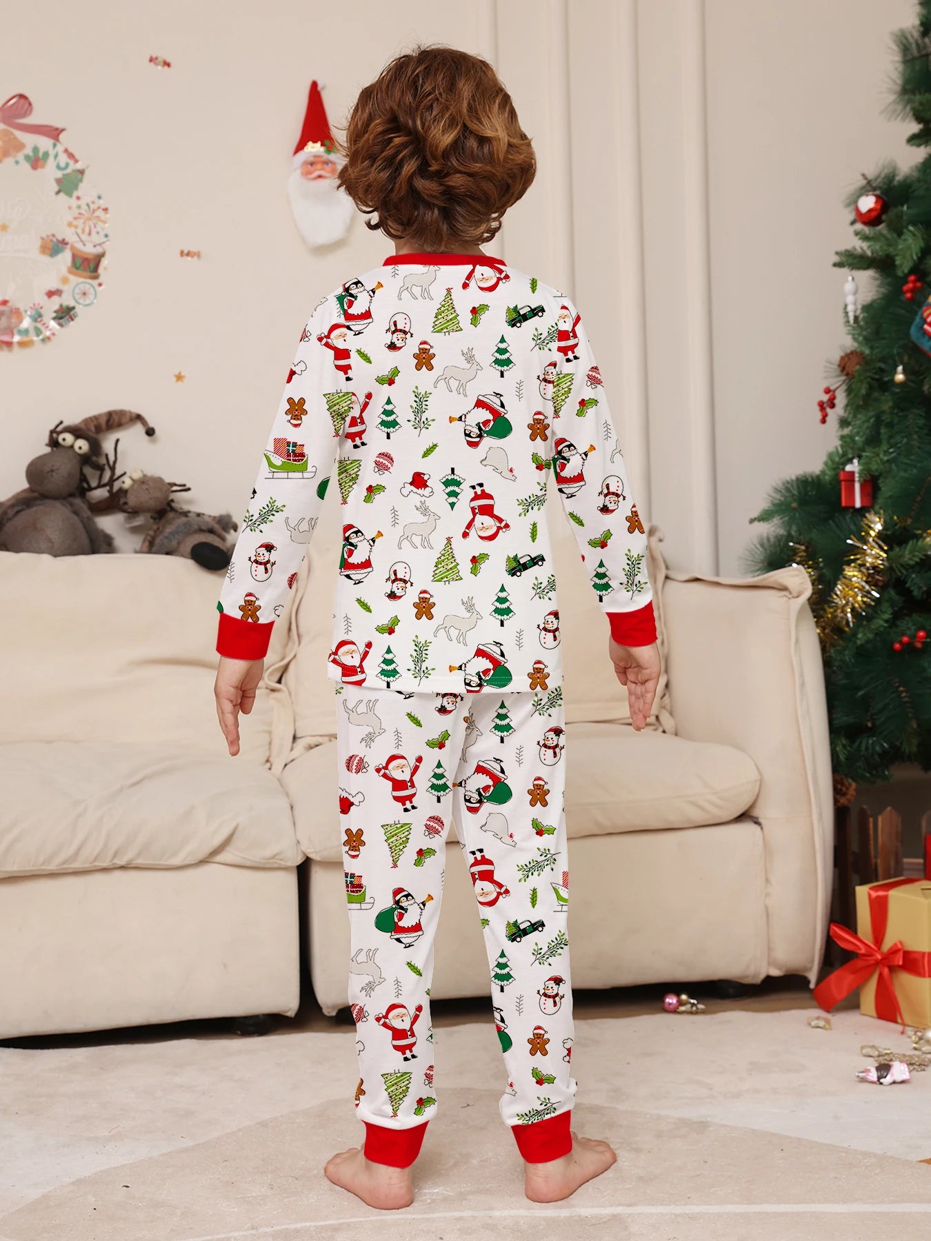 Kids' Long-Sleeved Christmas Print Clothing Set childrensterritory