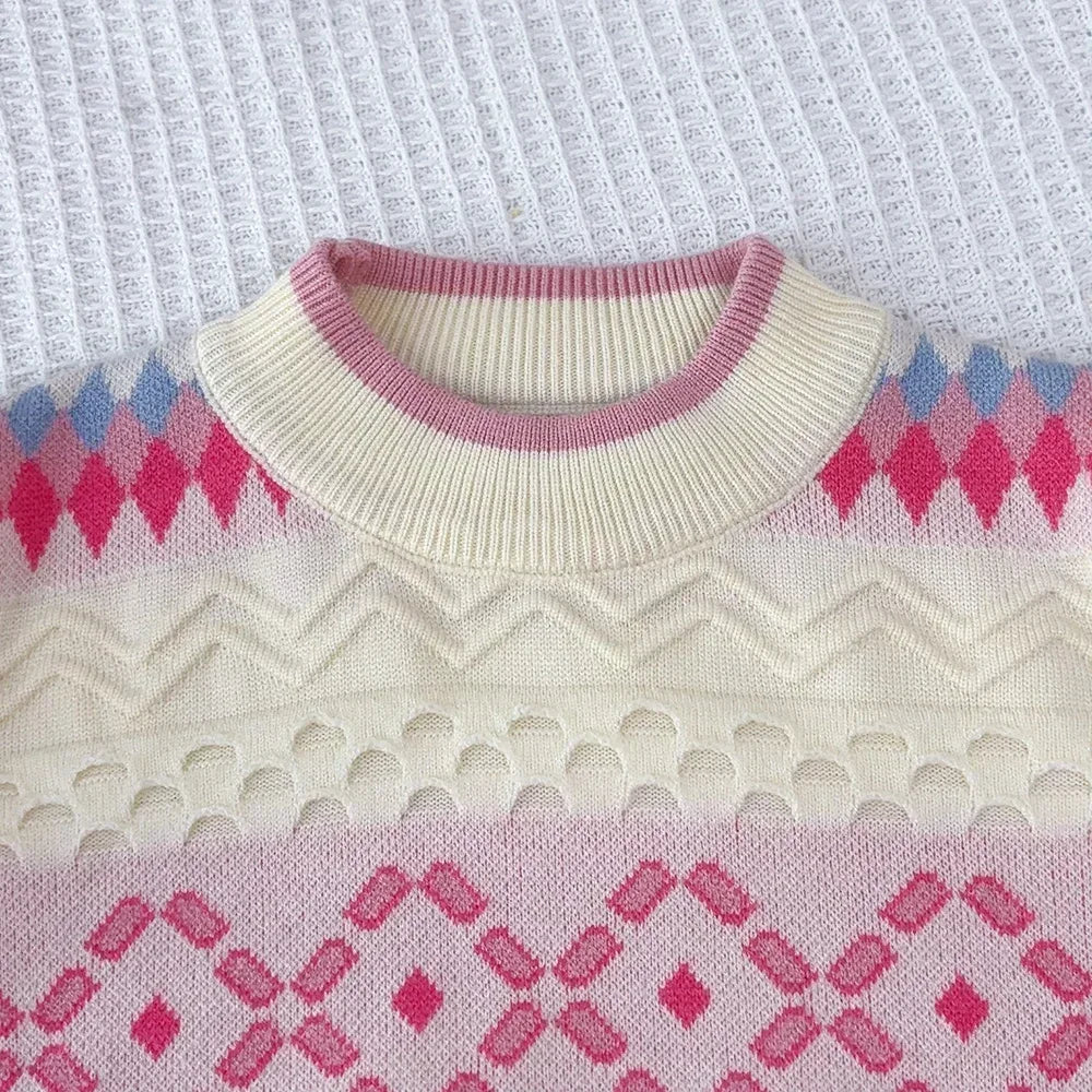 Girls’ Long-Sleeve Printed Warm Outfits