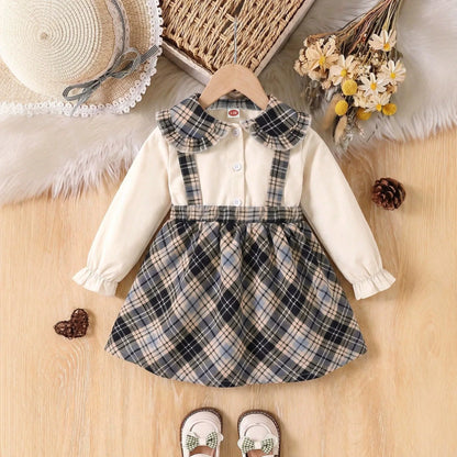 Baby Girls Korean Style Sling Dress for Spring and Autumn