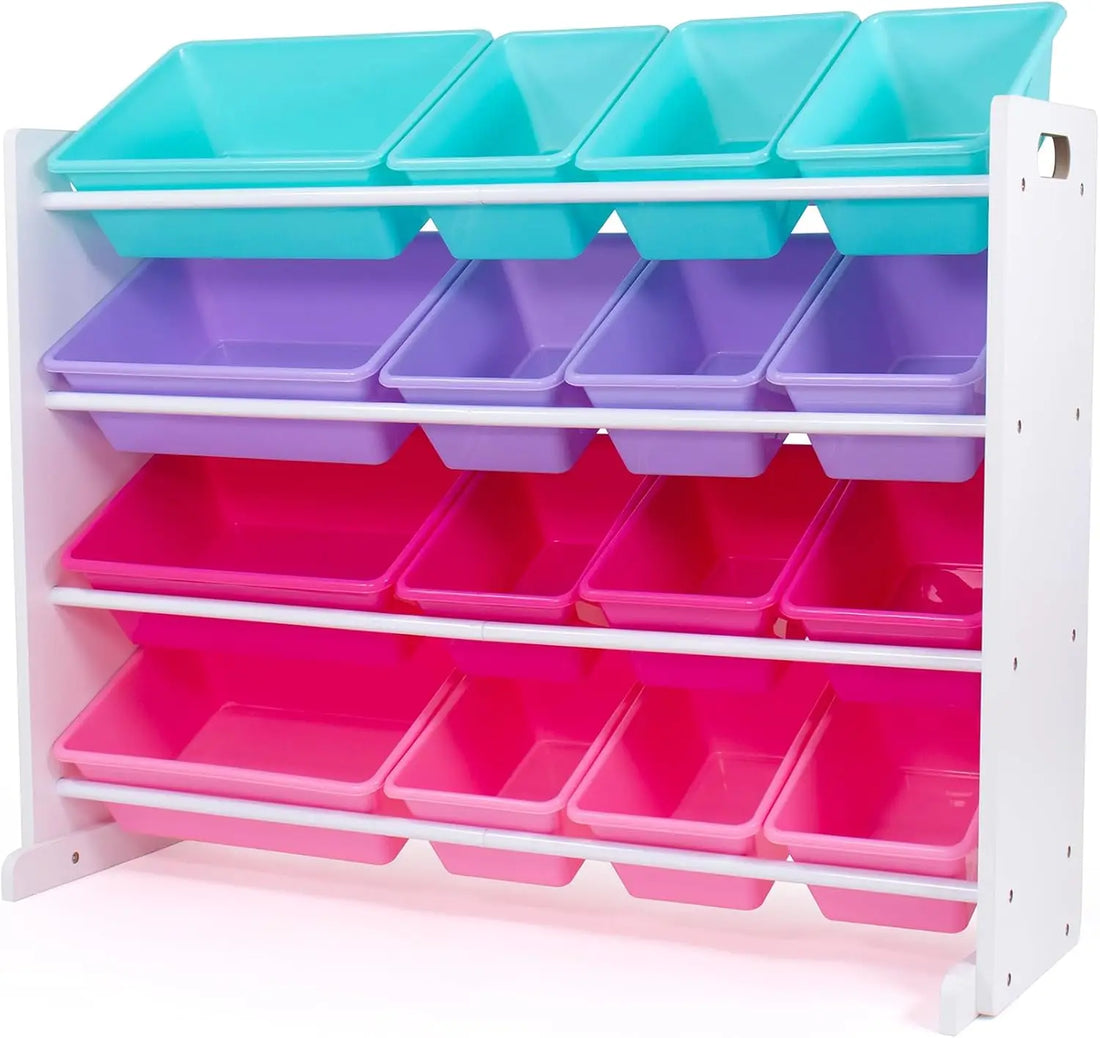 Space-Efficient Toys Storage Metal Shelving Unit