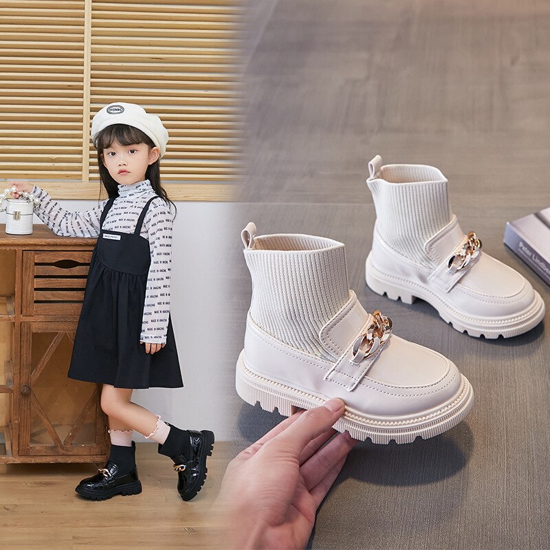 Flying Woven Soft Sole Princess Leather Boots for Kids Girls childrensterritory