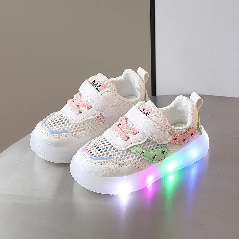 Kids Soft Soled Breathable Casual Led Sneakers childrensterritory