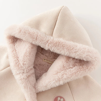 Kids Girls Boys Warm Fur Hooded Cowboy Winter Outerwear childrensterritory