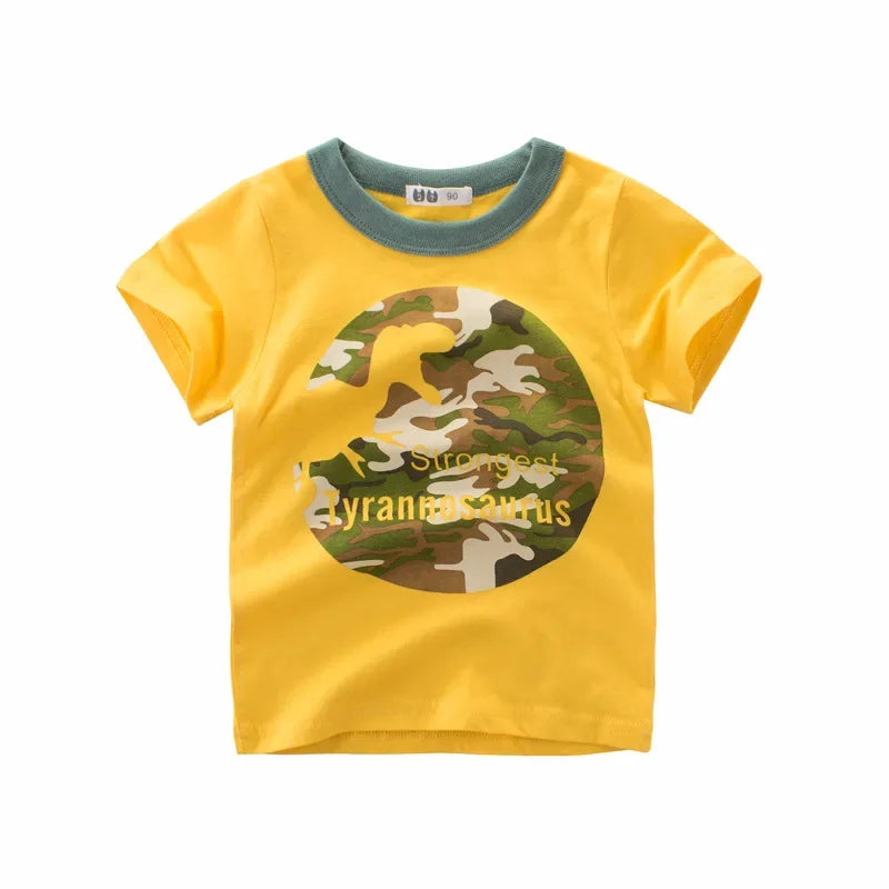 Cartoon Design Soft Cotton Summer Tees/T-shirts for Kids childrensterritory