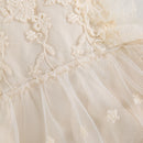 Kids Girls Backless Floral Embroidery Princess Dress childrensterritory