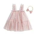 Baby Girls' Floral Print Summer Dress with Bow Headband