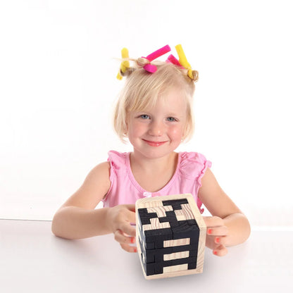 3D Luban Interlocking Cube Puzzle Wooden Toy Gift childrensterritory