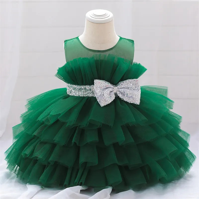 Baby Girls Puffy Christening Princess Brithday Dresses childrensterritory