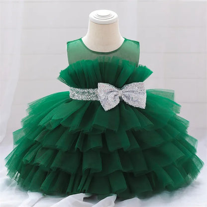 Baby Girls Puffy Christening Princess Brithday Dresses childrensterritory