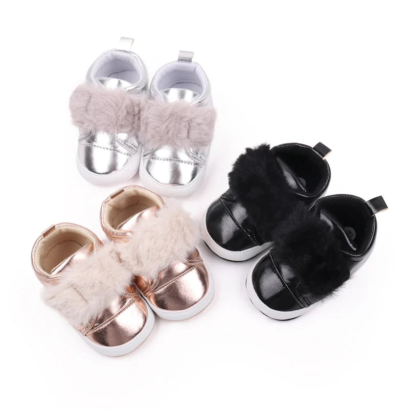 New Born Baby Blingbling Plushy Sneakers childrensterritory