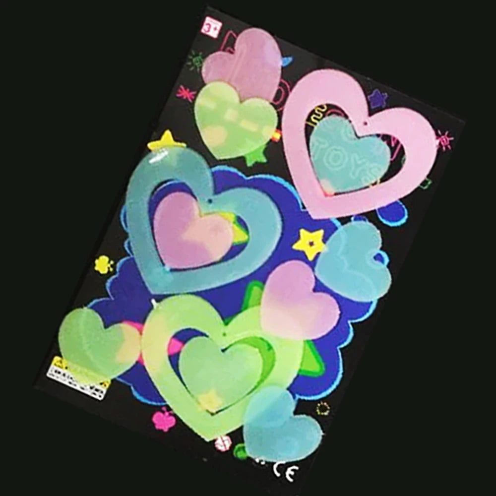 Glow in the dark Cartoon Butterfly Stars Wall Decals