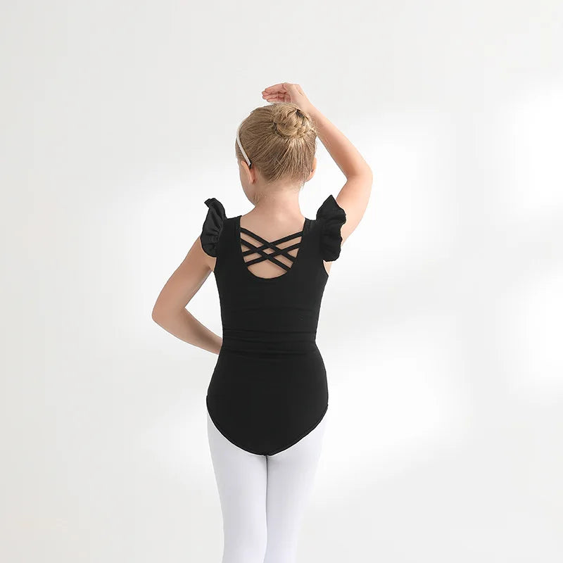 Kids' Girls' Designer Gymnastics Ballet Leotard with Tutu Skirt
