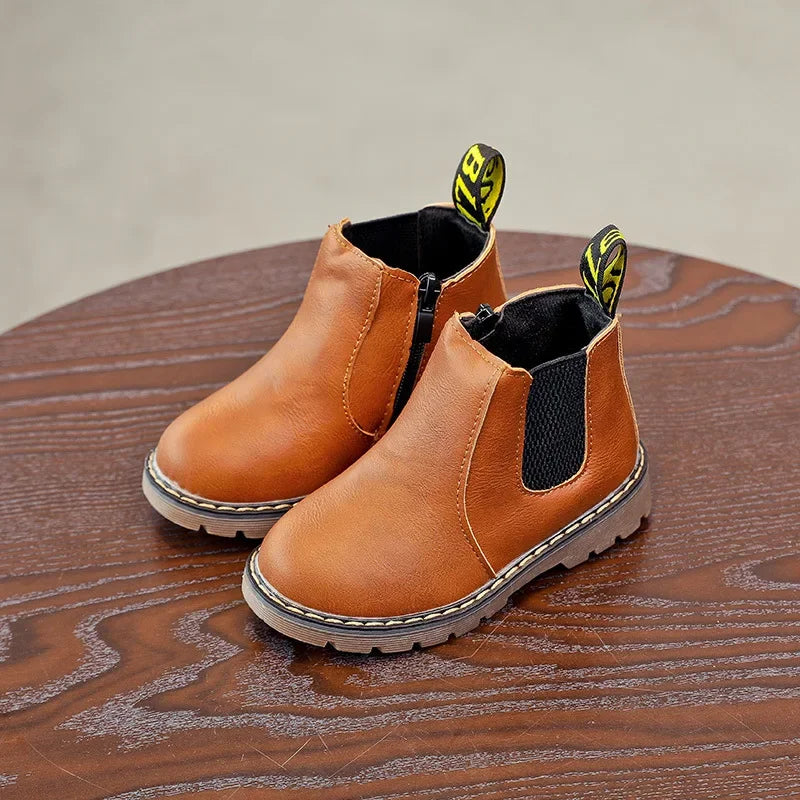 Infant Winter Warm Chelsea Design Leather Boots childrensterritory