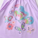 Cartoon Butterfly Design Kids Girls Cotton Dress for Summer
