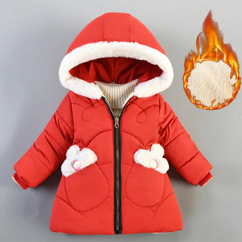 Kids Girls Warm Hooded Winter Jacket/Coat