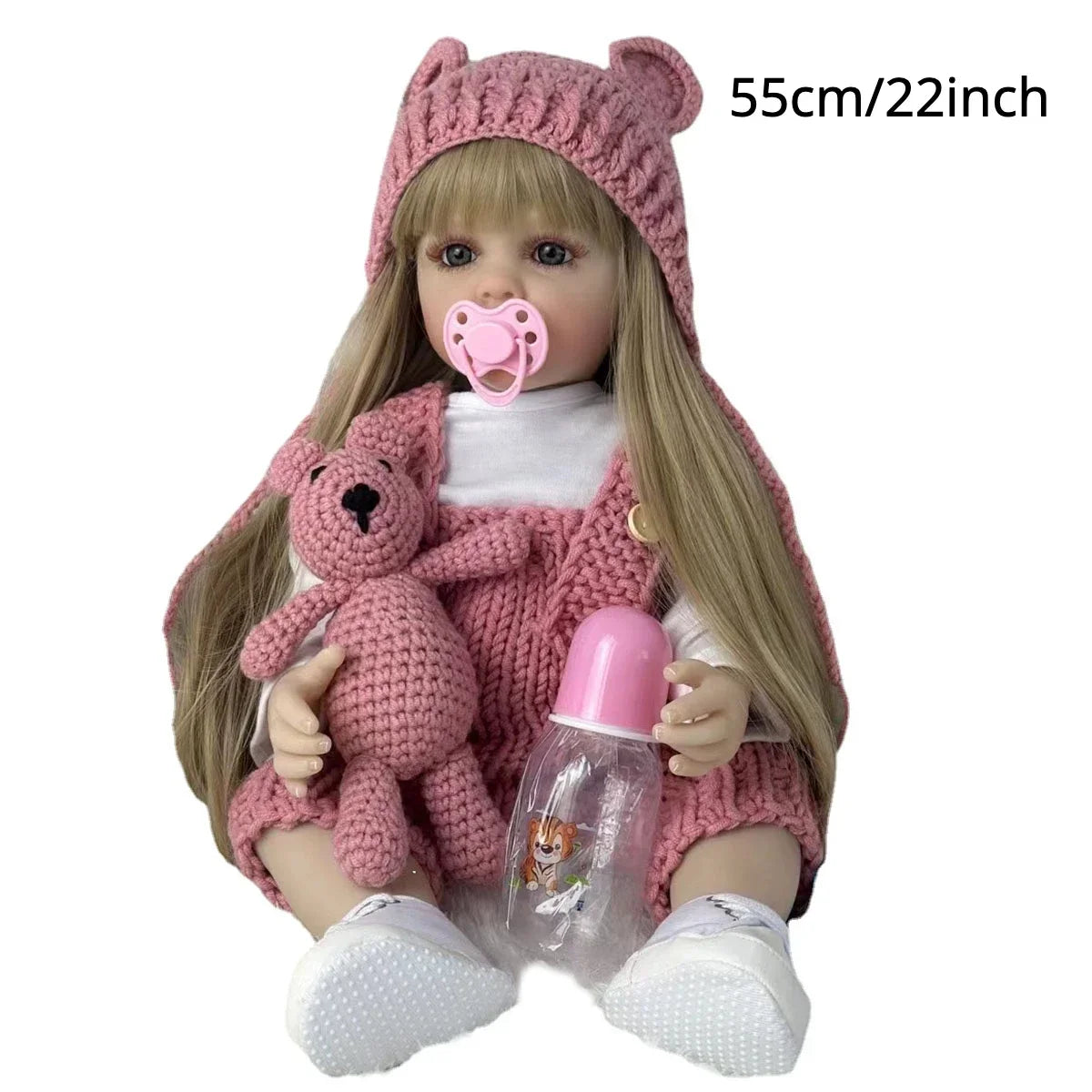 Realistic Silicone Princess Doll for Girls, 55 cm, 22 in.