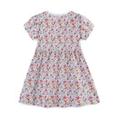 Floral and Cartoon Duck-Embroidered Little Girls' Summer Dress childrensterritory