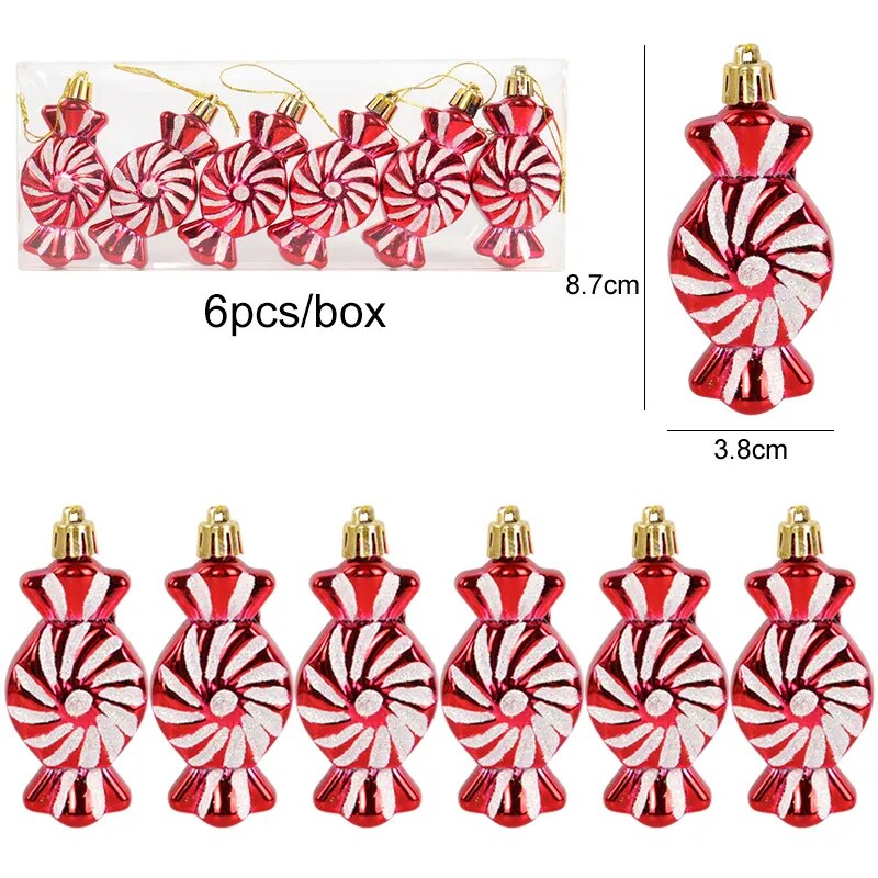 6pcs Christmas Tree Hanging Ornaments for Home childrensterritory