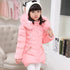 Kids Girls Mid-Length Hooded Windbreaker Coats childrensterritory