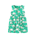 Red-crowned Crane Design Little Girls Sleeveless Dress childrensterritory