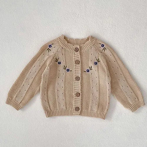 Baby Girl Hollow Out Knitwear Outfit Set
