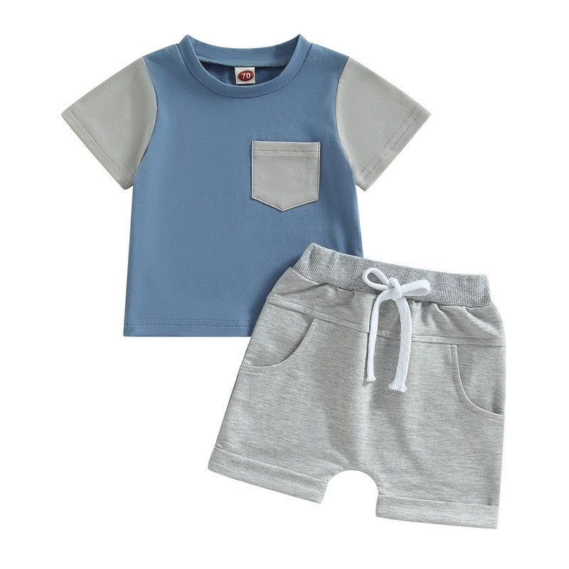 Baby Boys Short Sleeve Tops and Shorts Set for Summer childrensterritory