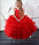Ruffle Tulle Mother Daughter Matching Party Dresses childrensterritory