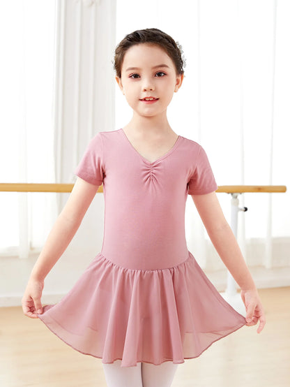 Kids Girls Long/Short Sleeve Ballet Leotard/Dancewear childrensterritory