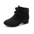 Kids Girls Suede Low Heels Short Ankle Warm Boots childrensterritory