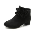 Kids Girls Suede Low Heels Short Ankle Warm Boots childrensterritory
