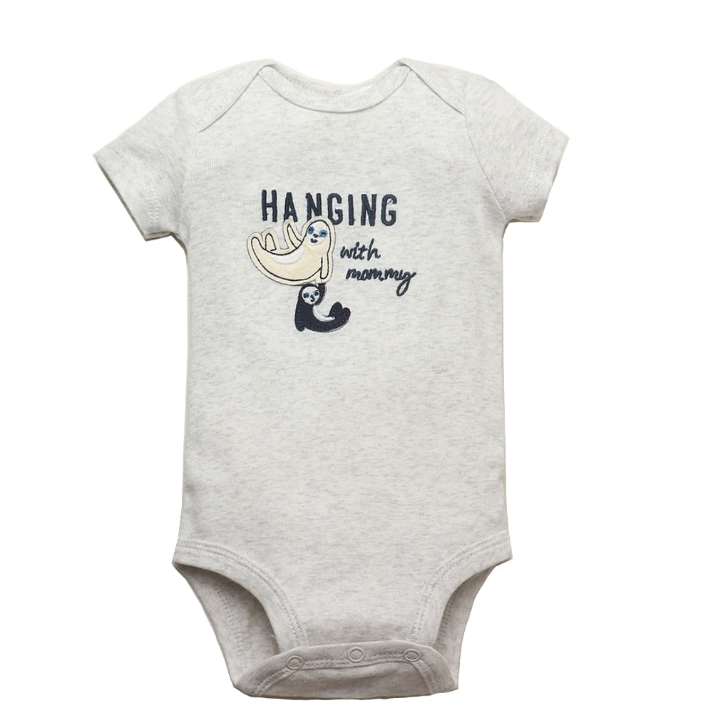 5PCS/Lot Baby Boys Girls Short Sleeve Printed Bodysuits childrensterritory