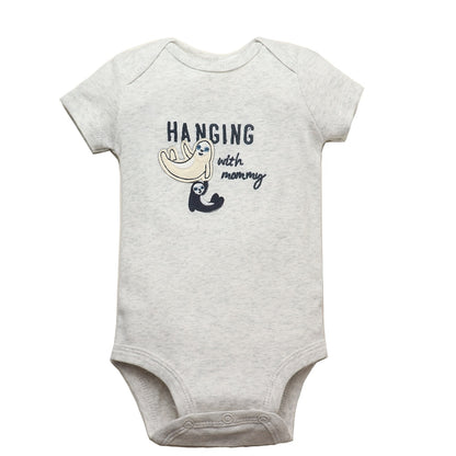 5PCS/Lot Baby Boys Girls Short Sleeve Printed Bodysuits childrensterritory