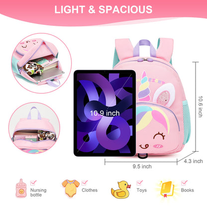 3D Cartoon Deisgn Kids School Backpacks with Traction Line childrensterritory