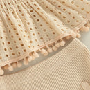 Newborn Girls Printed 2 Piece Muslin Clothes Sets